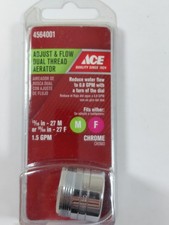 ACE Adjust  Flow Dual Thread Faucet Aerator 1.5 GPM to 0.8 GPM Chrome 4564001