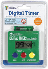 Learning Resources Digital Timer, Counts Down and Up, Displays Seconds  Minutes