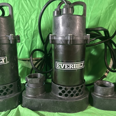 #ad Everbilt 1 3 HP Corrosion Resistant Aluminum Sump Pump w Tether Switch USED. $26.99