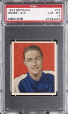 1948 BOWMAN #15 BRUCE HALE PSA 8