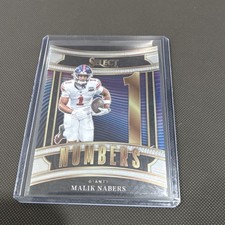 2025 Panini Select Numbers Malik Nabers Insert #25 New York Giants NFL Card