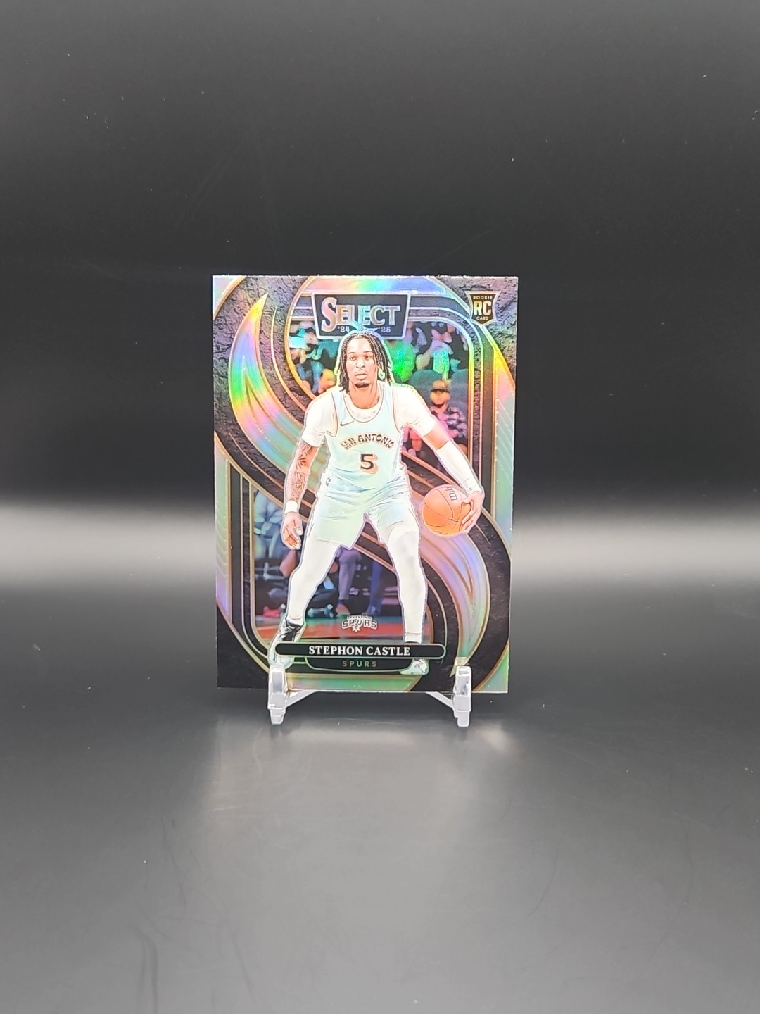 2024-25 Select Stephon Castle Premier RC Silver Prizm #175 Spurs