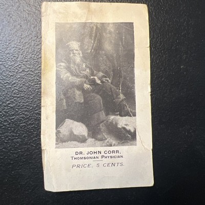 1800 s Photo Of  Dr John Corr A Thomsonian Physician 2.75 X4.75 