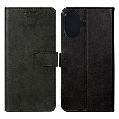 Rixus Flip Hülle Wallet Samsung Galaxy A07 (A075F) Schwarz Case Cover Wallet