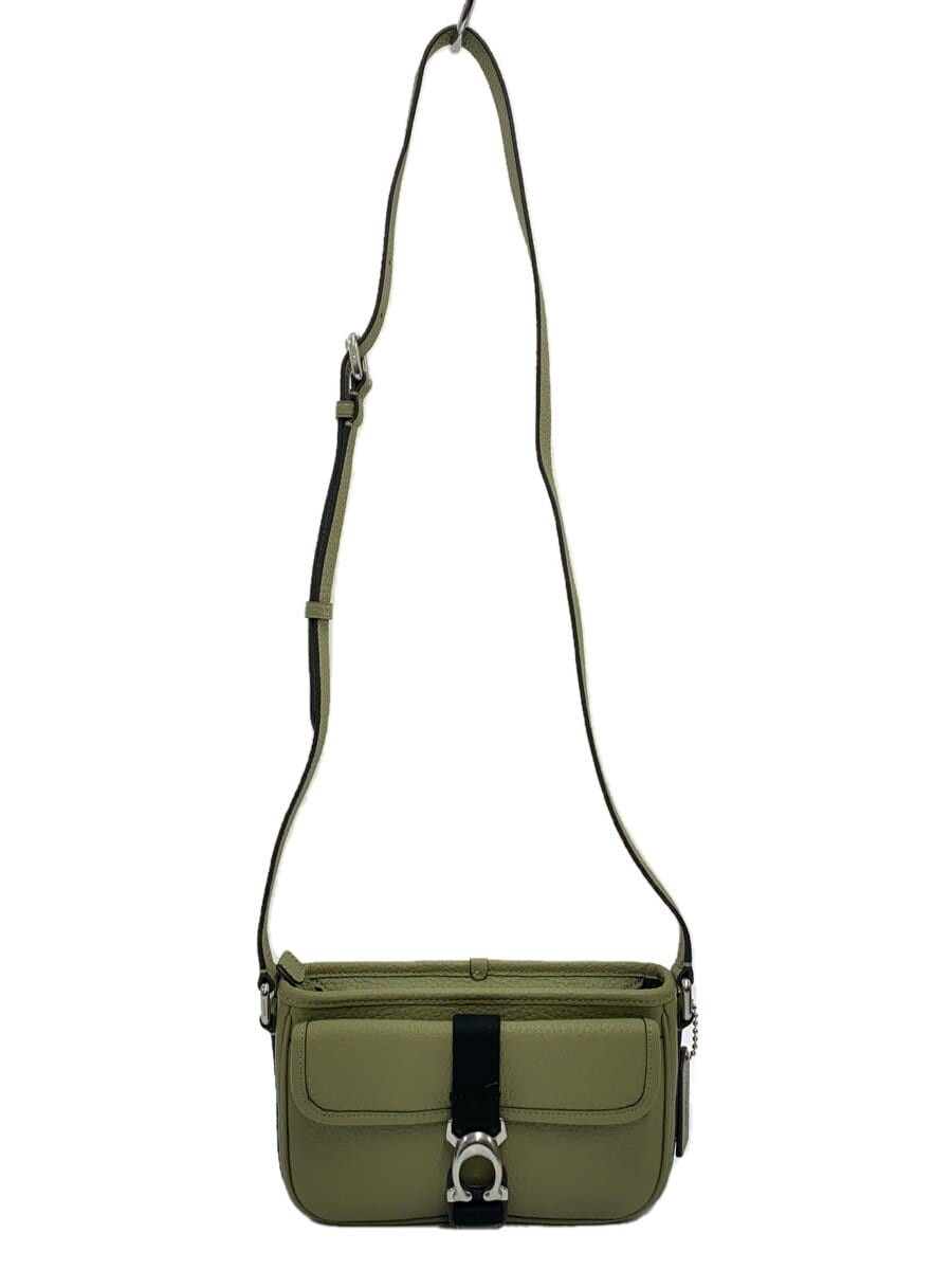 COACH Beck Pebble Leather Slim Crossbody Bag CM335 in Khaki