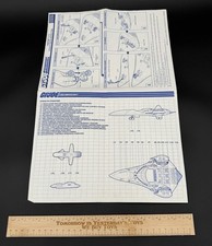 1988 GI Joe Stealth Fighter Phantom X-19 Instructions Blueprints Original