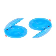 2 Pcs Plastic Castanets, Hand Finger Castanets for Adults Beginner, Light Blue
