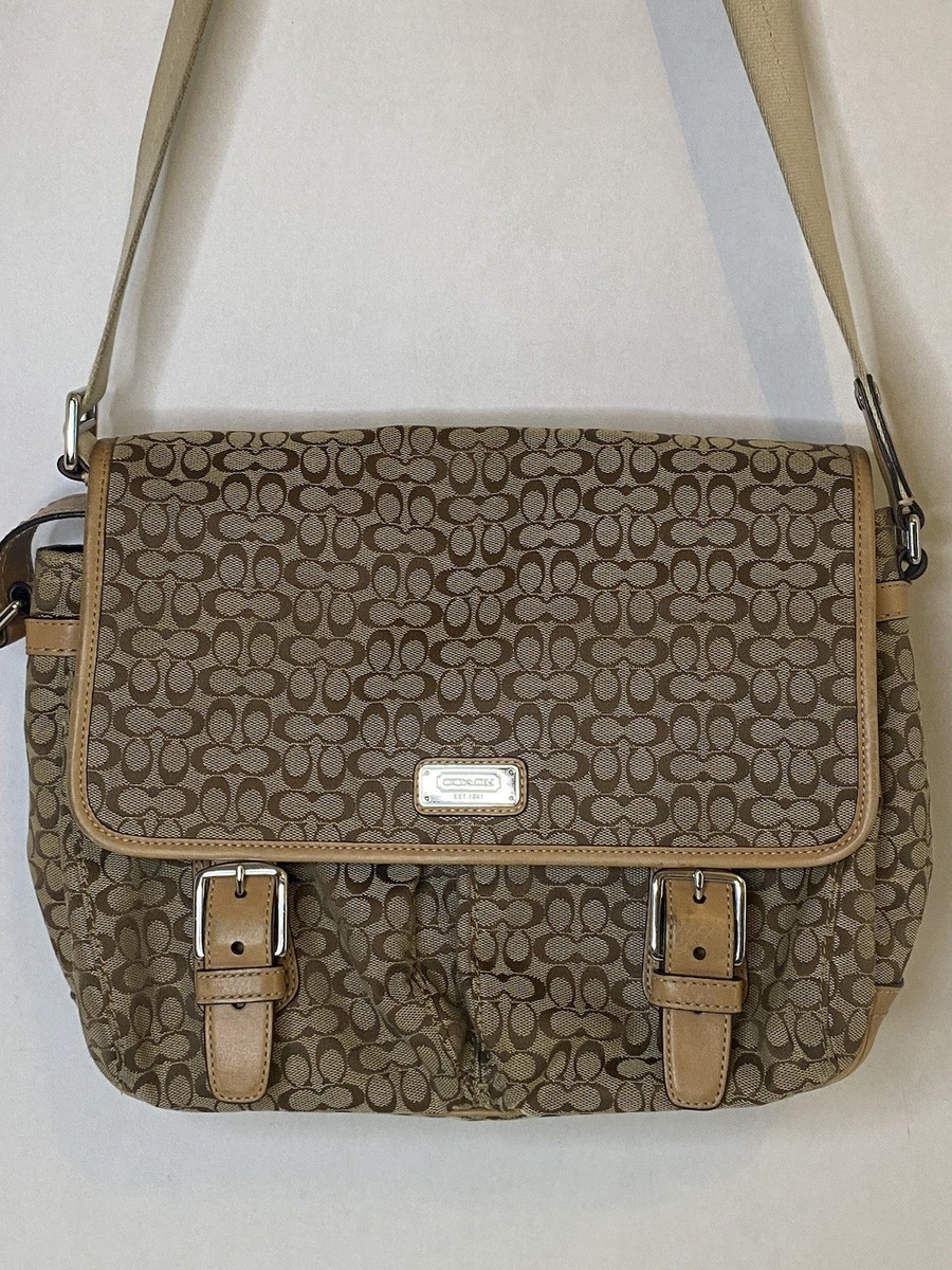 Coach Crossbody Messenger Bag Signature Jacquard F70283 Black