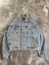 Vintage Gap Denim Made In Usa Deim Jacket Trucker Style Light Blue Jeans