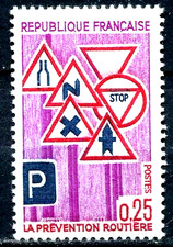 TIMBRE FRANCE 1968  N° 1548 ** PREVENTION ROUTIERE (pl)