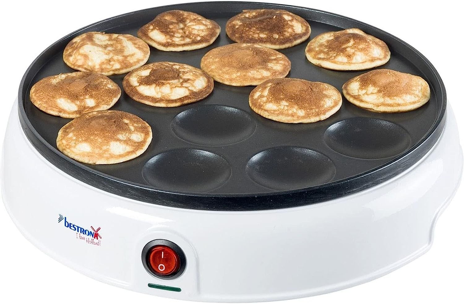 Macchina Pancake Bestron 800W: 14 Mini Crepes Olandesi Facili e Veloci