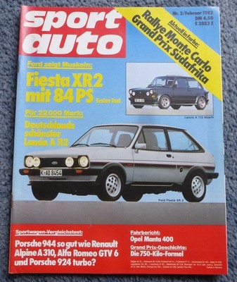 Sport Auto 2/1982 Opel Manta 400, Porsche 944, 924 turbo, Alfa GTV, Alpine A 310
