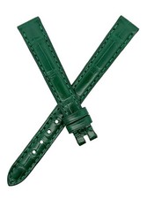 Genuine Chopard 12mm x 10mm Green Genuine Leather Watch band Strap