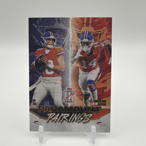 2025 Topps Signature Class Paramount Pairings Bo Nix Courtland Sutton PP-3
