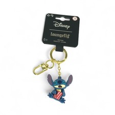 Disney Loungefly Stitch 3D PVC Llavero Palomitas Cubo Figura Herrajes Dorados Nuevo