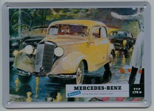 altes Blechschild Mercedes-Benz Typ 170 D - Diesel noch weiter verbessert