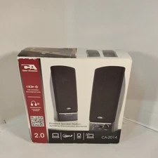 CA-2014 Computer Speakers, Full Stereo Sound, Convenient Controls, Easy Setup