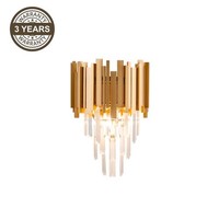 Domoletti Sanna Wandleuchte Gold/Weiß Kristall Metall E14 2-Flammig IP20