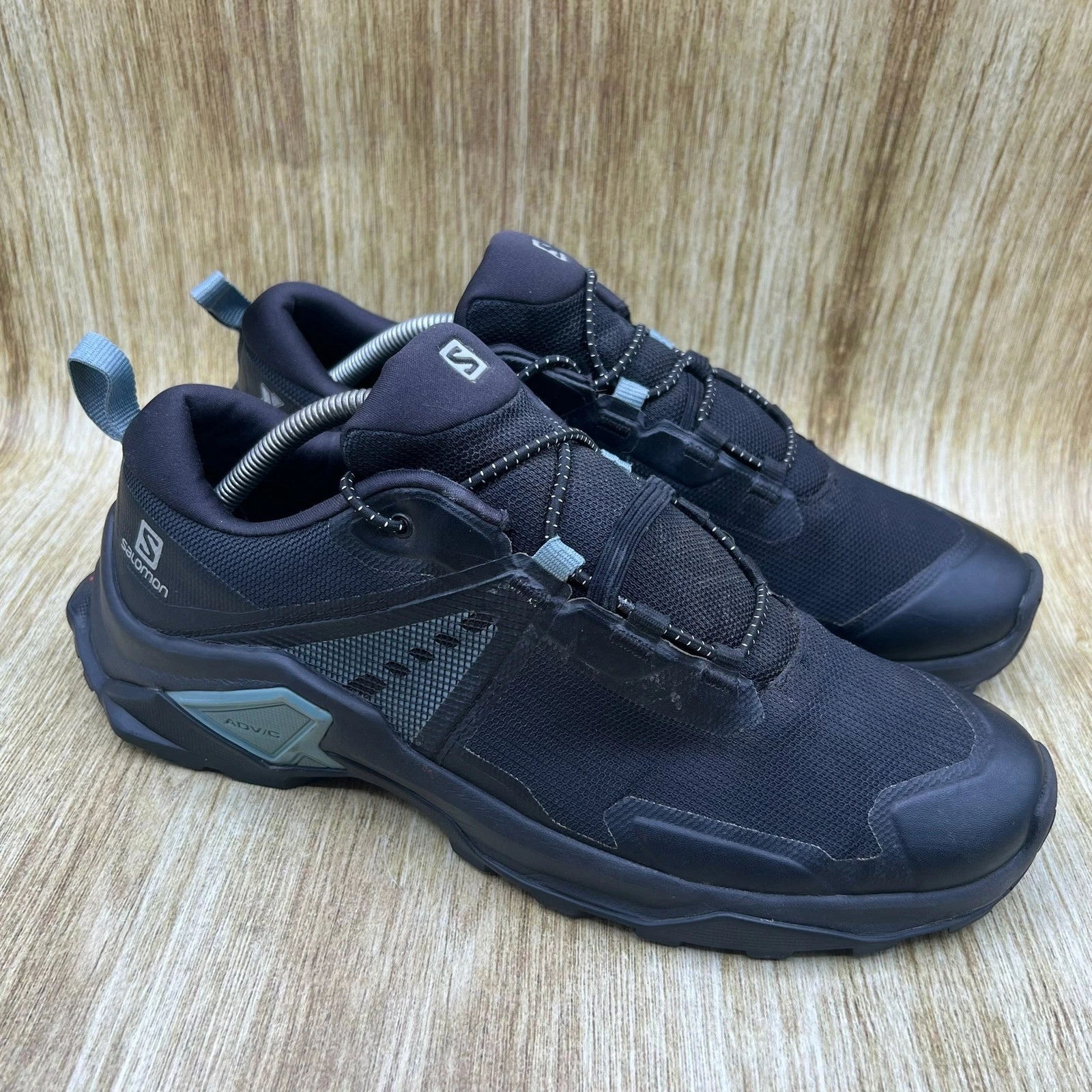 Salomon X Raise 2 Hiking Shoes Men's Size 10 Black Trail Sneakers Shoes 416339