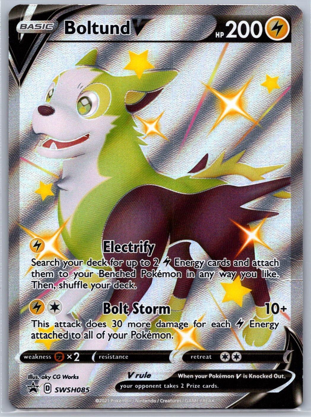 Boltund V SWSH085 Holo Promo Sword & Shield Promo Pokemon Near Mint
