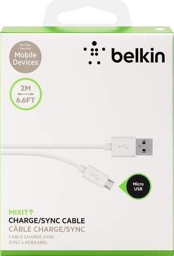 Belkin Micro USB Cable - White,F2CU012BT2M-WHT - Picture 6 of 9