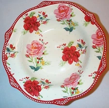 Pioneer Woman Stoneware Bowl in What Could be the Cheerful Pattern w/Roses