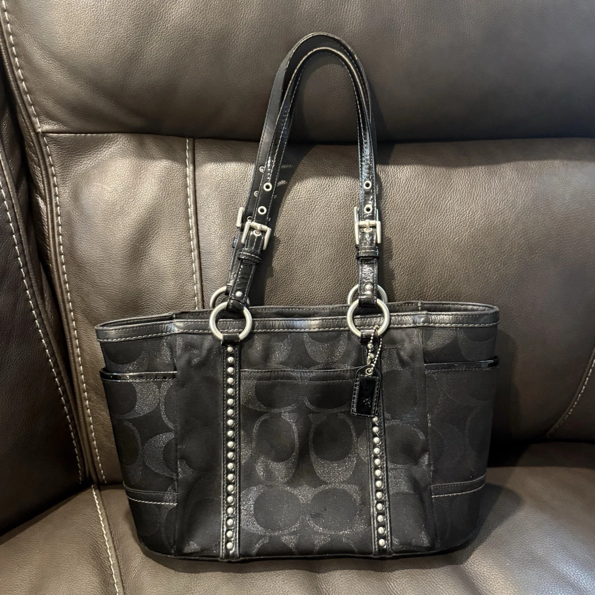 バッグ COACH Black Signature Shoulder Bag Rare Coach Black Signature for sale - eBay