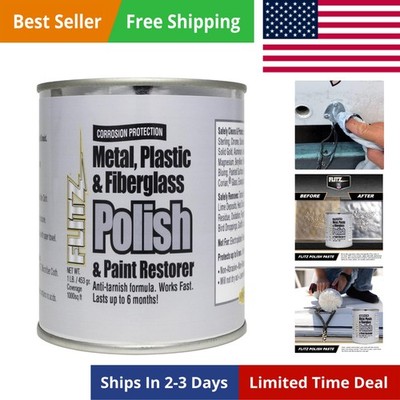 Metal Polish Paste - 1lb Can of -Made Polish for Solid Chrome, Stainless Stee...