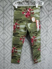 New Wonder Nation Leggings Size S 6-6X Girls Green Camo Red Floral School Play