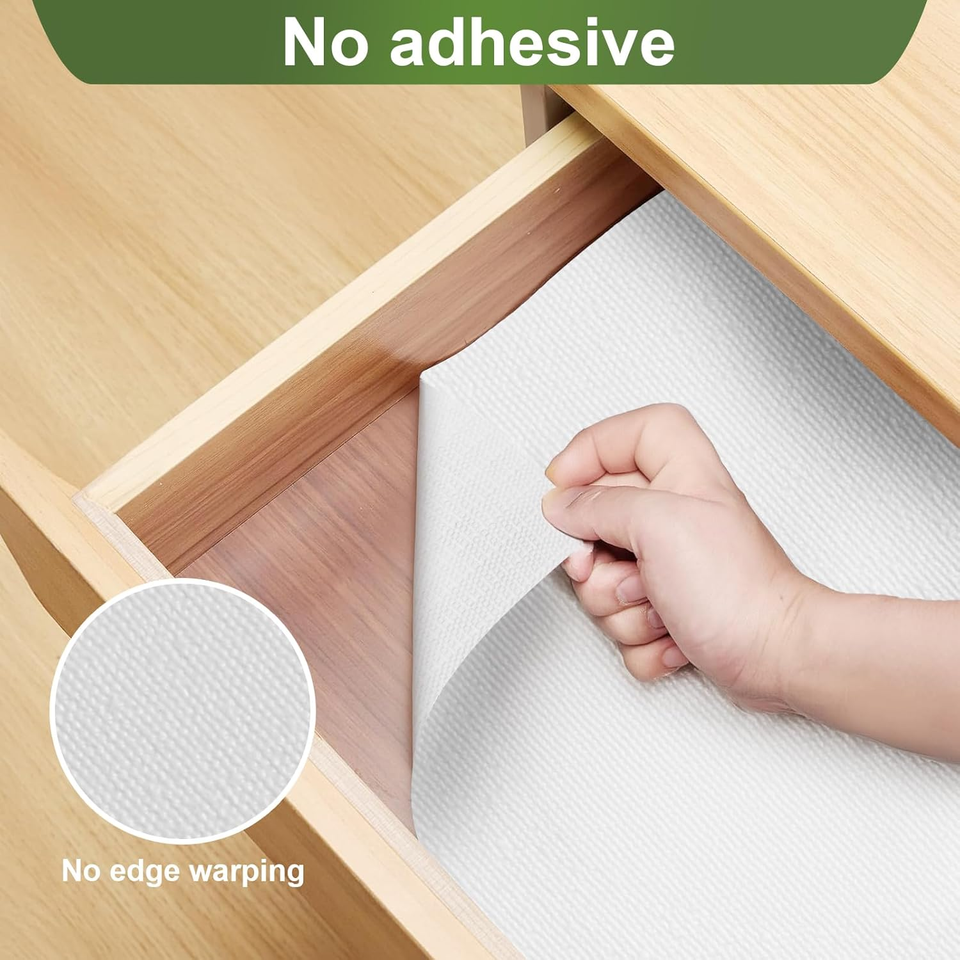 Shelf Liner Drawer Liners for Kitchen Non Adhesive Paper Slip