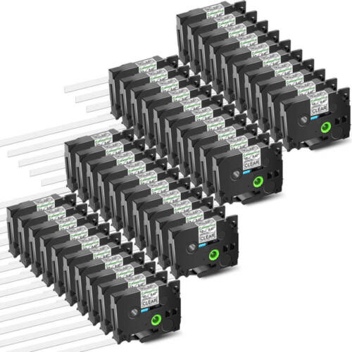 TZ-131 TZe-131 PT-D210 Compatible Label Maker Tape 12mm for Brother P-Touch 40PK