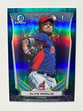 2014 Bowman Chrome Prospects Bubble Refractor #BCP83 Elvis Araujo /99 Indians