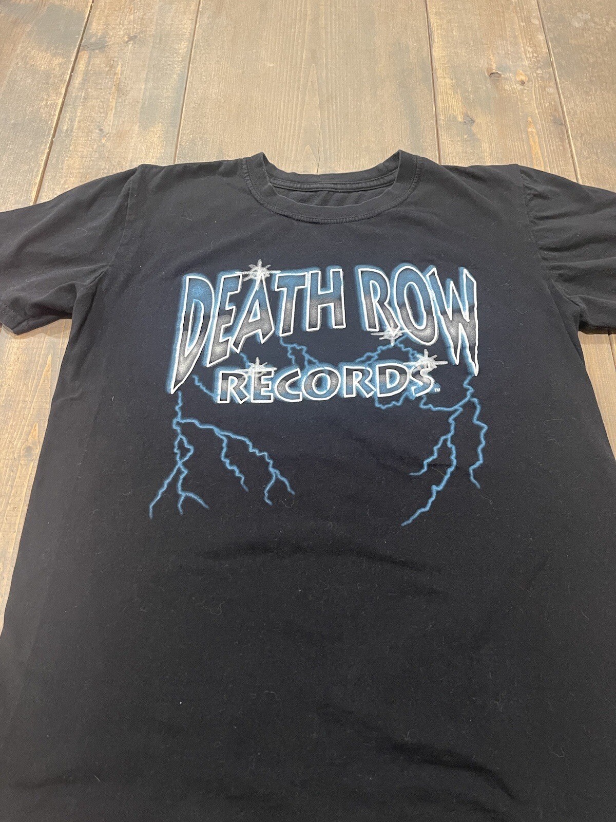 FILA T shirt da uomo Death Row Records Lighting Bults manica corta grafica nera taglia: S