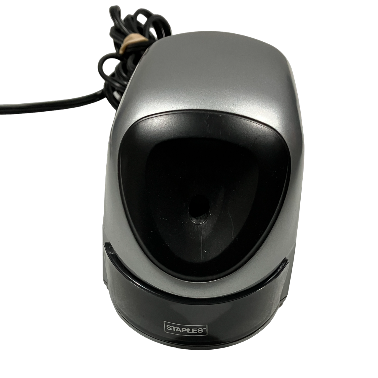 Staples Electric Pencil Sharpener Gray Silver 34462 Tested Works Used