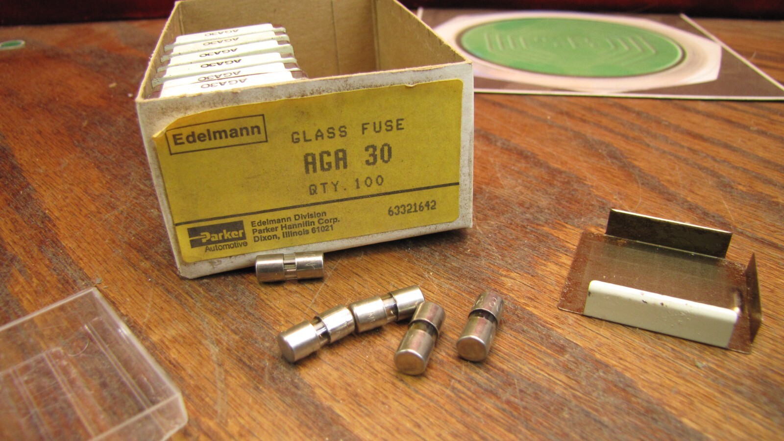 AGA 30 Glass Fuse lot of Qty (35) - 5/8" - 15mm fuses AGA30 Parker Edelmann