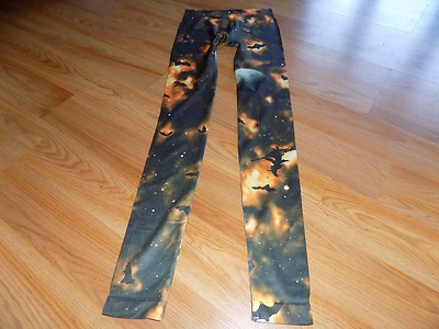 Juniors Size XS No Boundaries Halloween Leggings Black Orange Bats  Witches New