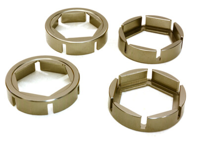 Integy Aluminum Wheel Hex Outer Reinforcement Ring Set(4) : X-Maxx C27098GREY