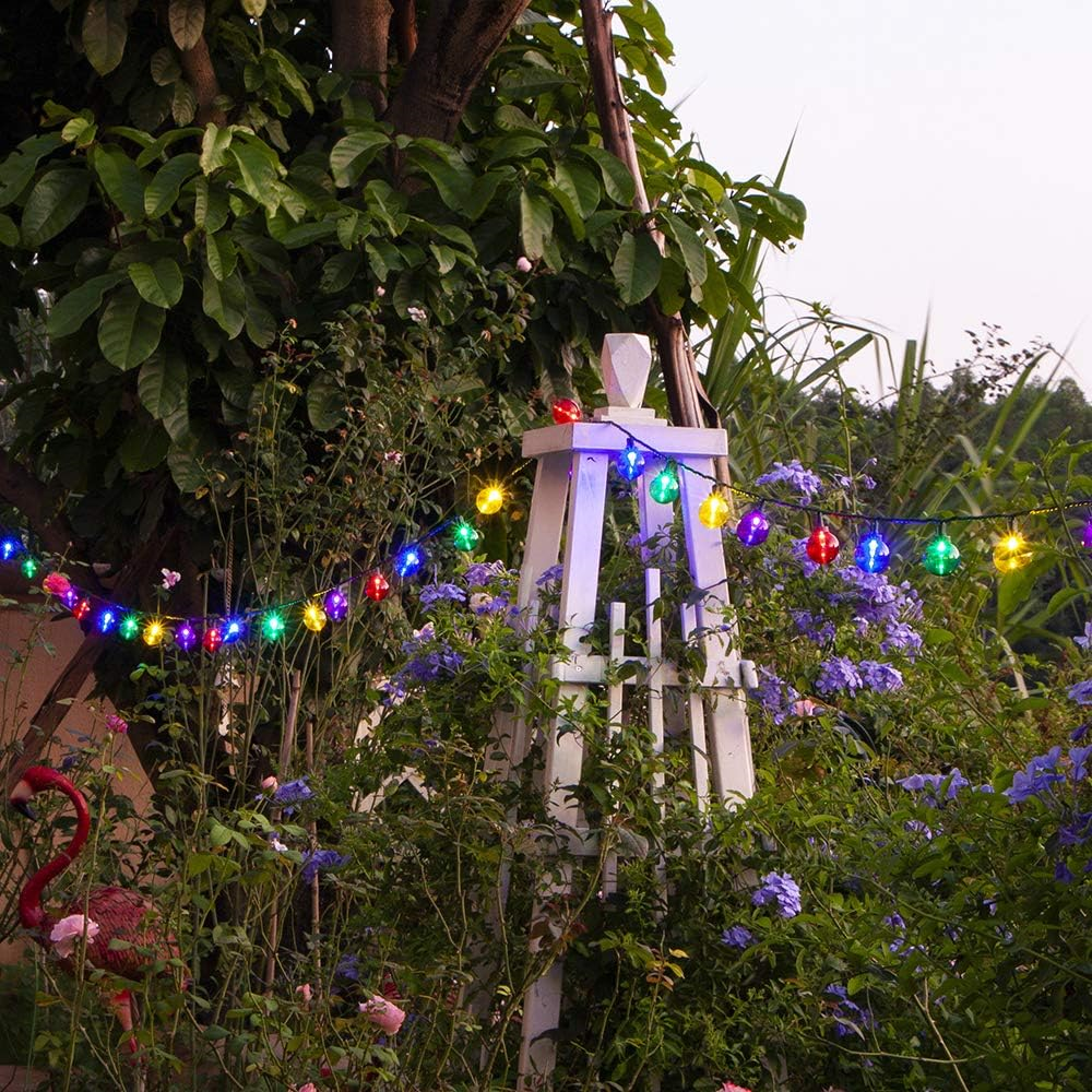 ZHONGXIN 50 LED Multi Colored Christmas Lights, G40 Globe LED Festoon