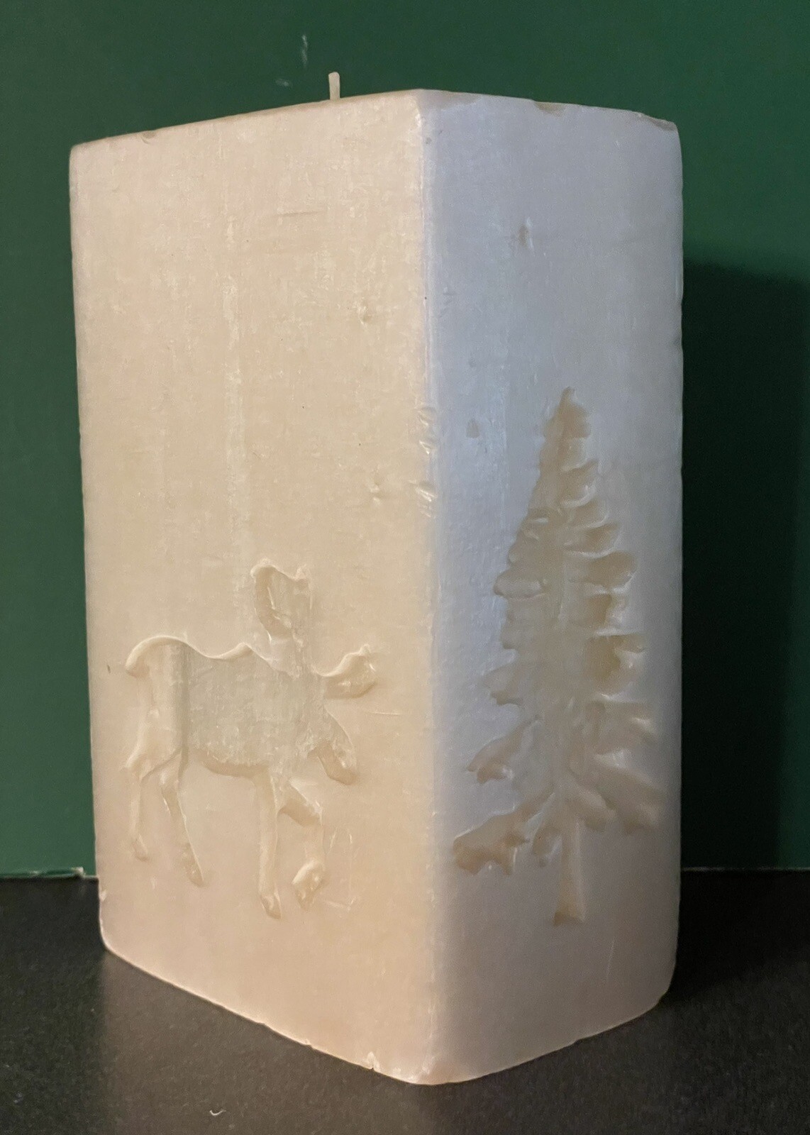 Bullfrog Light Co Candle Moose Pine Trees Glow Through Candle Unburned