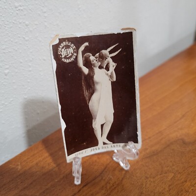 Antique Risqué Boudoir Card Cigarillo Hebanos Diva S1  No 58 Angel Lady
