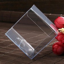 100 Plastic Clear Box 5cm sq mini cup cake product sample wedding gift