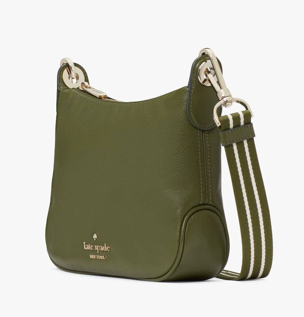 Nuova Kate Spade Rosie Piccola Tracolla a tracolla in pelle ciottolata verde incantata