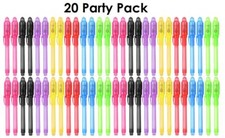 20 x UV Spy Invisible Ink Light Secret Pen Message Kids Party Bag BARGAIN Joblot