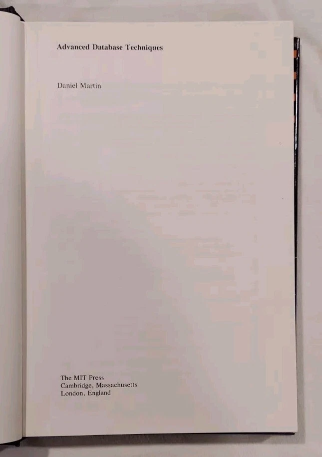 Advanced Database Techniques By Daniel Martin (The MIT Press) 1986 - Image 4 of 4