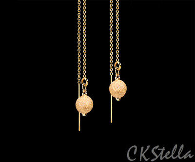 *CKstella* 14K Gold gf Ball Dangle Ear Thread Threader Earrings #872 *CKstella* 14K Gold gf Ball Dangle Ear Thread Threader Earrings #872