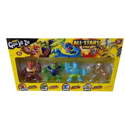 All Stars Heroes of Goo Jit Zu Exclusive 4 Pack Blazagon Rock Jaw Tyro Smashadon