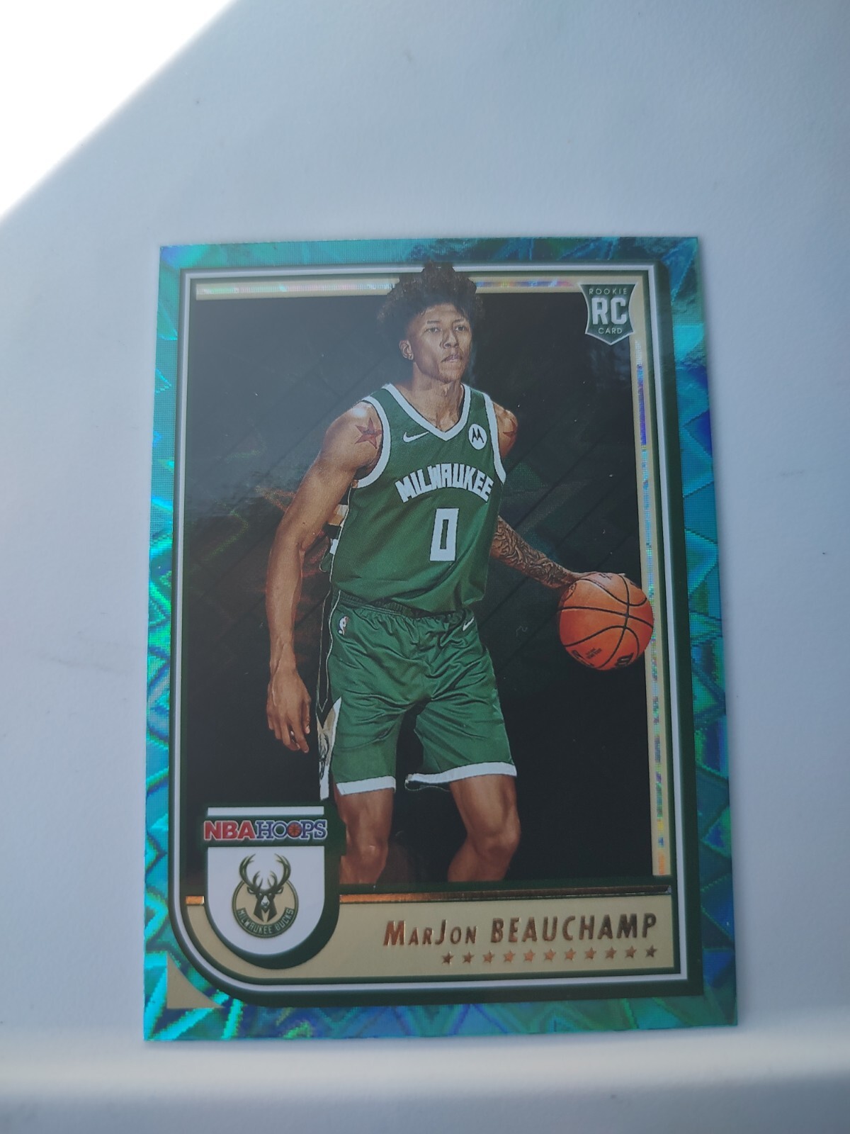 2022-23 Panini NBA Hoops - Rookies Teal Explosion #254 MarJon Beauchamp (RC)