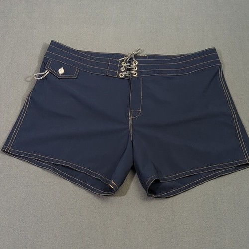 Birdwell Beach Britches Shorts Women's 14 Navy Blue 405 Board Shorts NWT - Picture 2 of 9