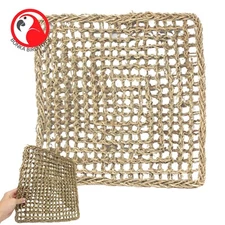 2833 Seagrass Mat 14" x 14" Foraging Bird Toy Parrot Part Rabbit Part Natural Cr