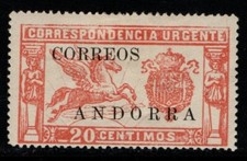 Andorra Spanish Post 1928 20c Express SGE15 Mint